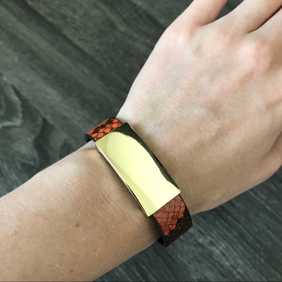 Mango Jewelry - MNG Snake Print Leather Bracelet